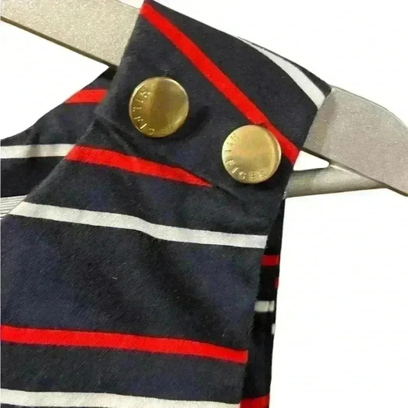 Tommy Hilfiger Red, White & Blue Striped Dress with Red Belt Size 6 - Picture 3 of 8